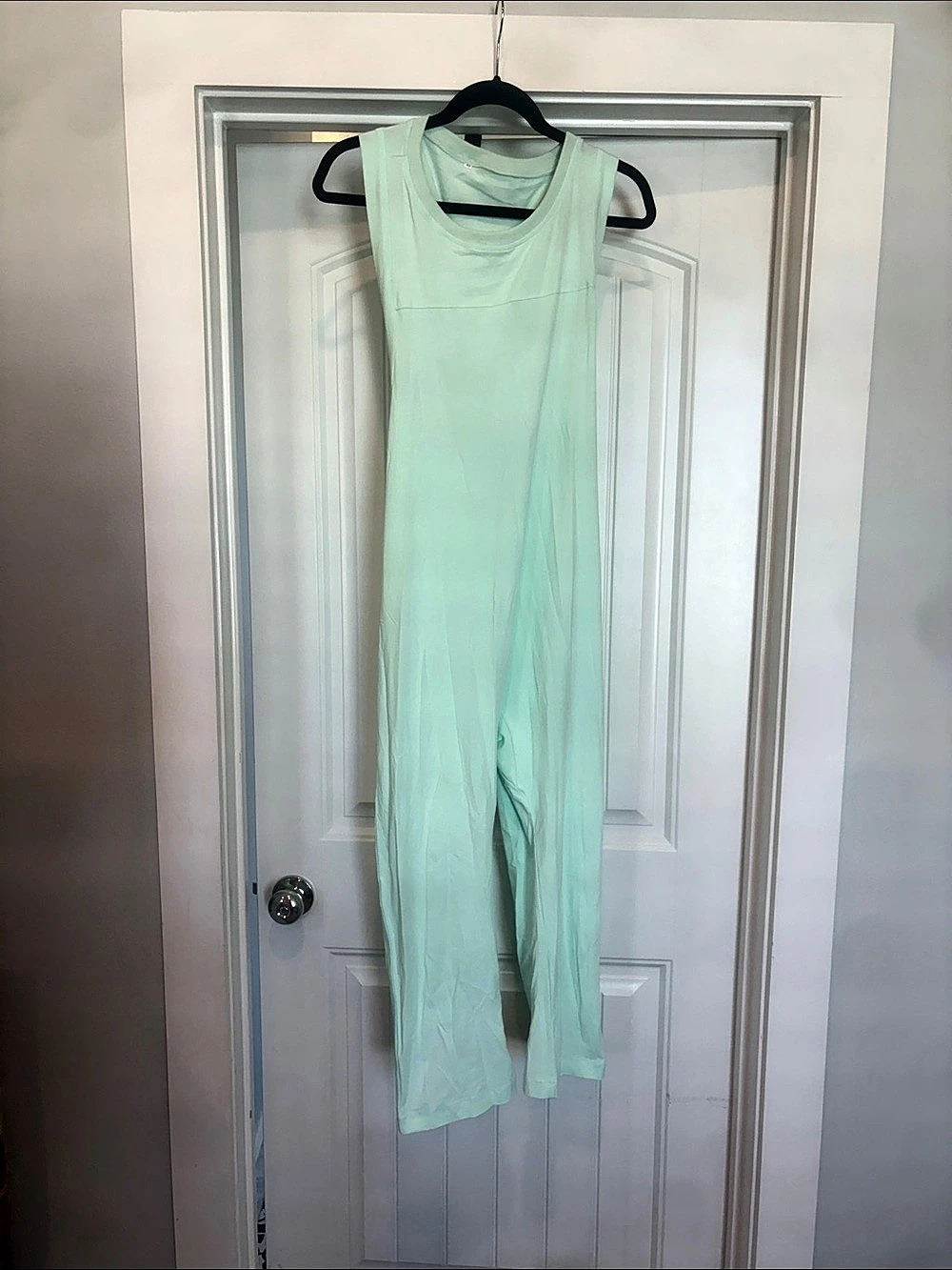 Mint green sleeveless romper